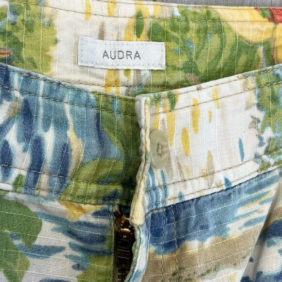 Liz Claiborne Audra Tropical Floral Cropped Plus Size Lightweight Cotton Pants - Picture 7 of 11